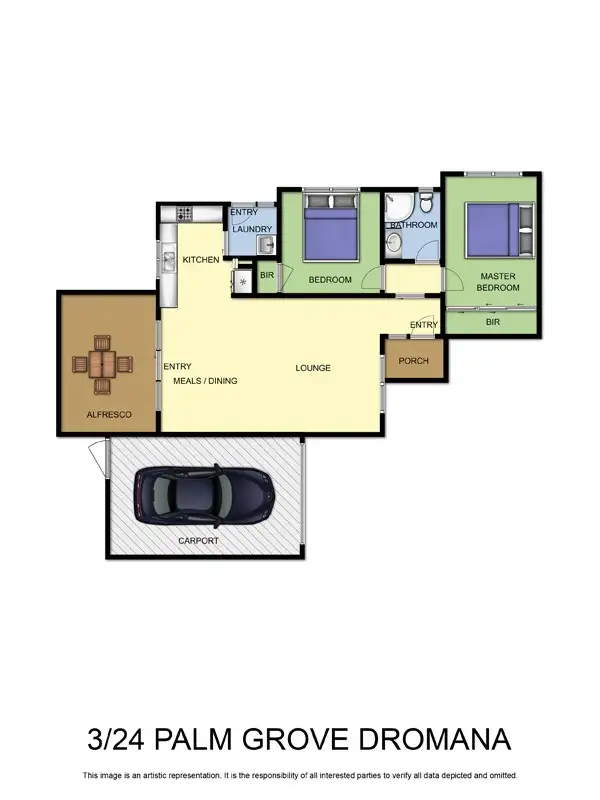 Floorplan of Homely unit listing, 3/24 Palm Grove, Dromana VIC 3936