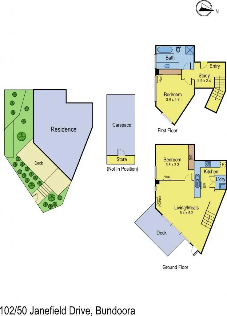 Floorplan of Homely apartment listing, 102/50 Janefield Drive, Bundoora VIC 3083