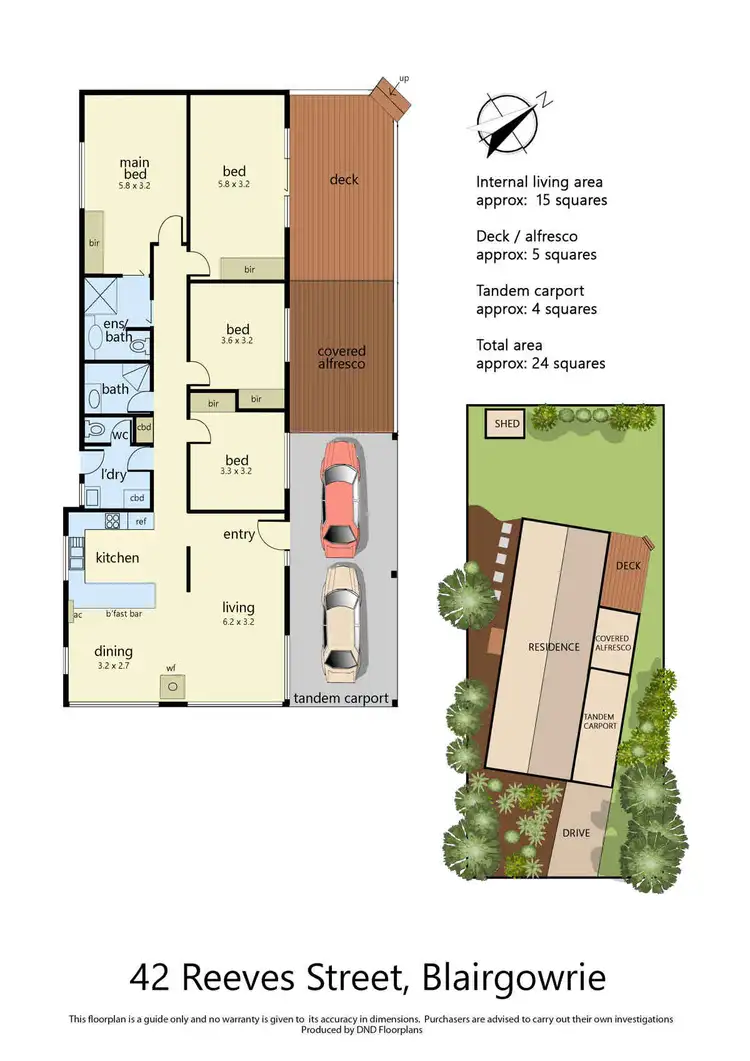 Floorplan of Homely house listing, 42 Reeves Street, Blairgowrie VIC 3942