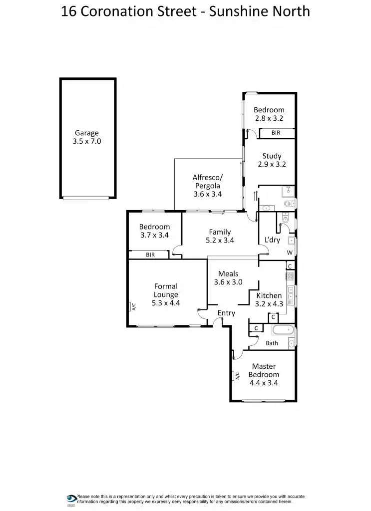 Floorplan of Homely house listing, 16 Coronation Street, Sunshine North VIC 3020