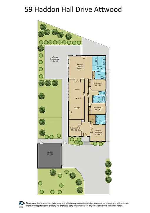 Floorplan of Homely house listing, 59 Haddon Hall Drive (Cambridge Gardens), Attwood VIC 3049