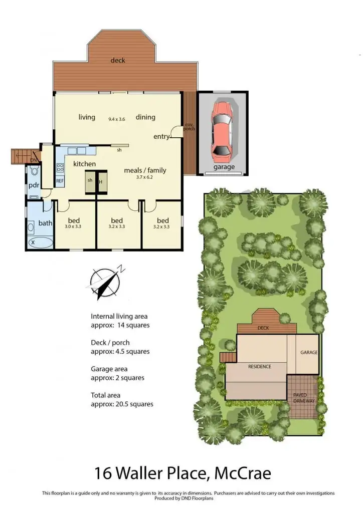 Floorplan of Homely house listing, 16 Waller Place, Mccrae VIC 3938