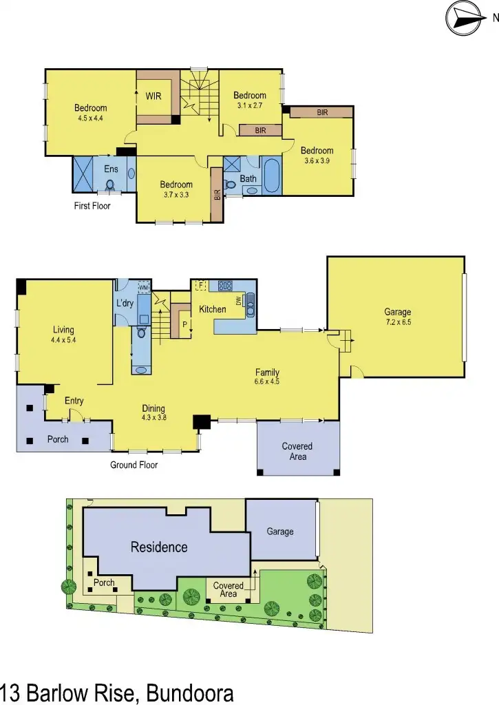 Floorplan of Homely house listing, 13 Barlow Rise, Bundoora VIC 3083