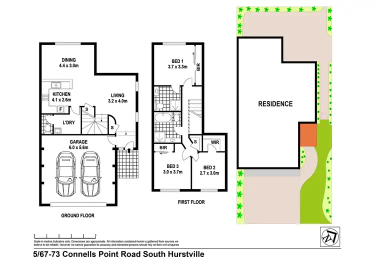 Floorplan of Homely townhouse listing, 5/67 Connells Point Road, South Hurstville NSW 2221