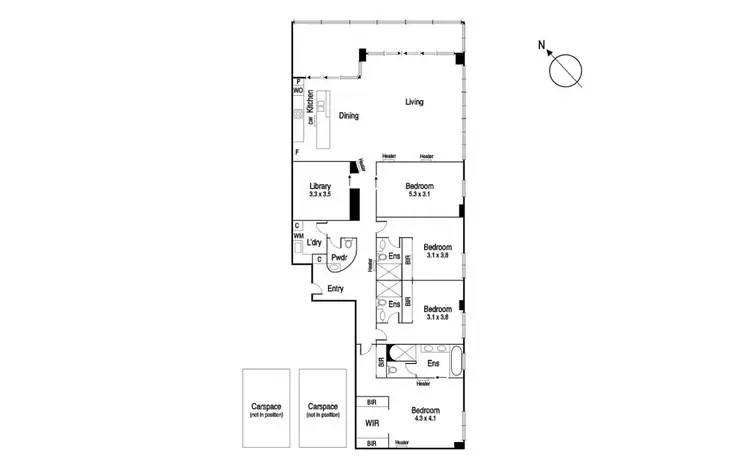 Floorplan of Homely apartment listing, 1403/505 St Kilda Road, Melbourne VIC 3004