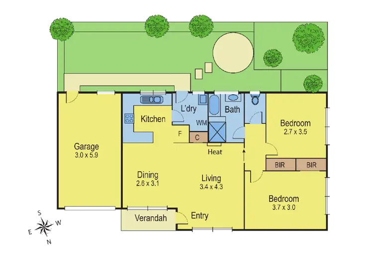 Floorplan of Homely unit listing, 1/27 Enfield Drive, St Albans Park VIC 3219