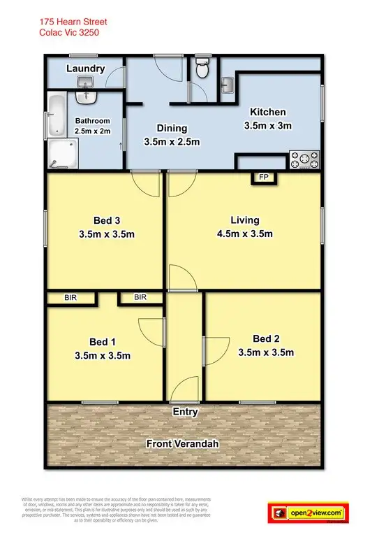 Floorplan of Homely house listing, 175 Hearn Street, Colac VIC 3250