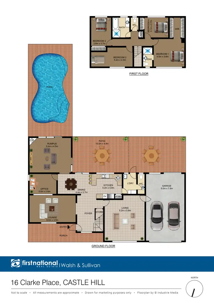 Floorplan of Homely house listing, 16 Clarke Place, Castle Hill NSW 2154