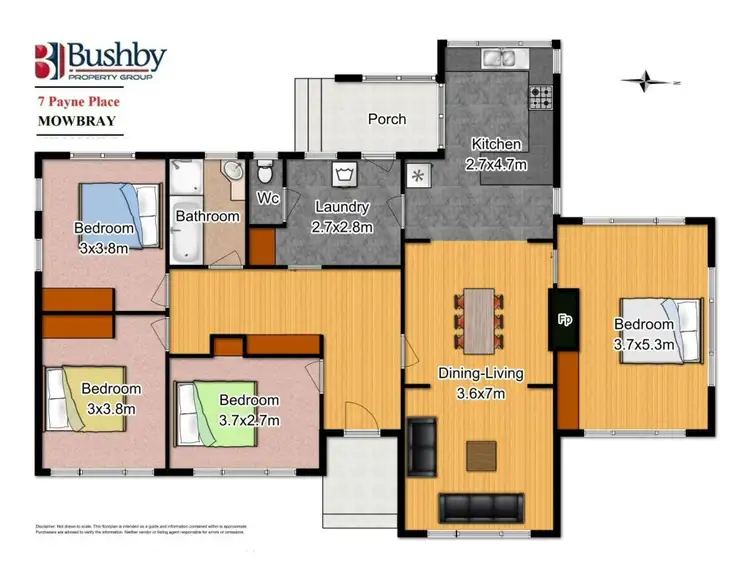 Floorplan of Homely house listing, 7 Payne Place, Mowbray TAS 7248