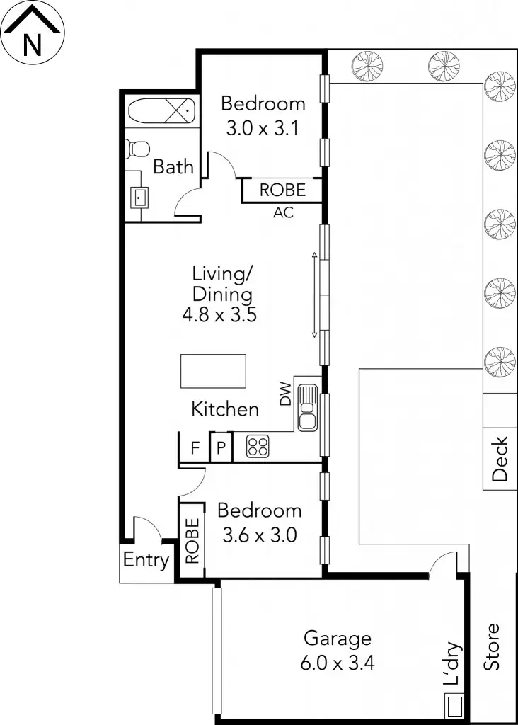 Floorplan of Homely unit listing, 5/16 Lyonsville Avenue, Preston VIC 3072