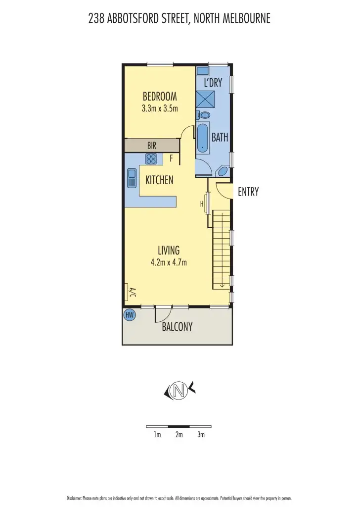 Floorplan of Homely apartment listing, 238 Abbotsford Street, North Melbourne VIC 3051