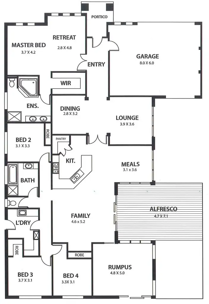 Floorplan of Homely house listing, 4 River Gum Place, Sandhurst VIC 3977