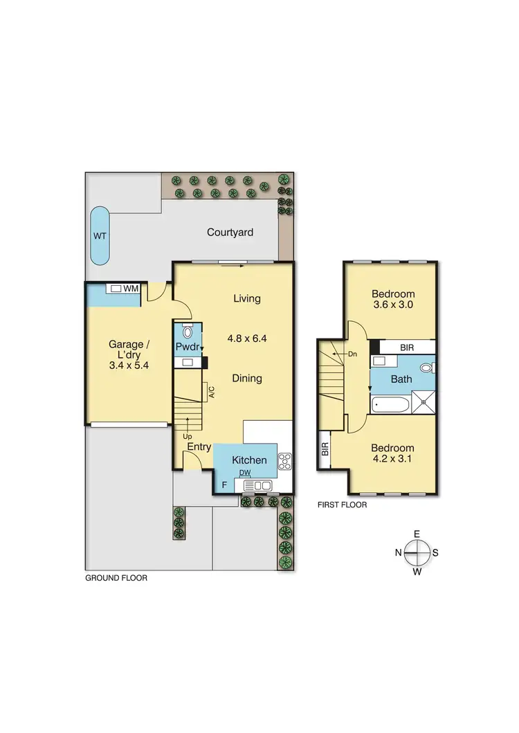 Floorplan of Homely townhouse listing, 2/203 Gaffney Street, Coburg VIC 3058