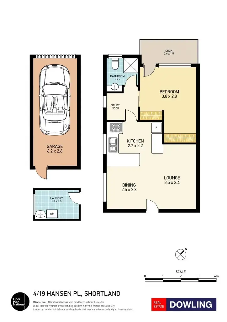 Floorplan of Homely unit listing, 4/19 Hansen Place, Shortland NSW 2307
