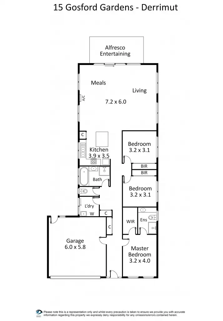 Floorplan of Homely house listing, 15 Gosford Gardens, Derrimut VIC 3030