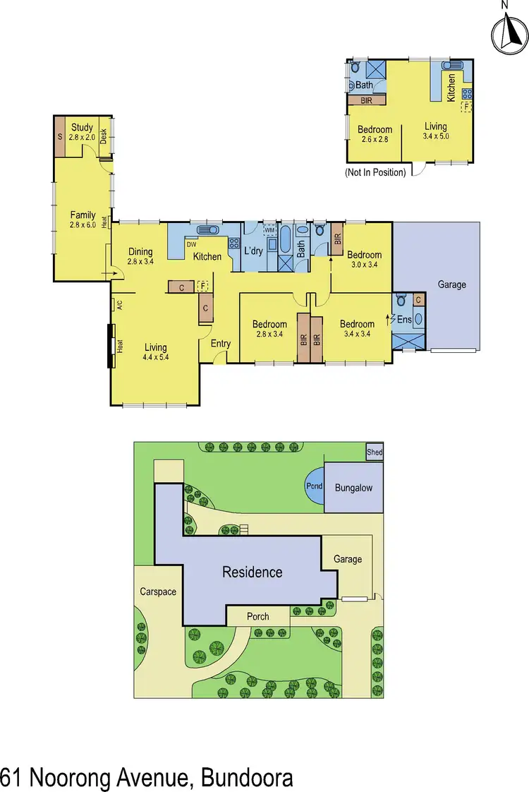 Floorplan of Homely house listing, 61 Noorong Avenue, Bundoora VIC 3083