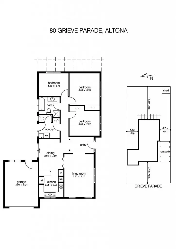 Floorplan of Homely house listing, 80 Grieve Parade, Altona VIC 3018