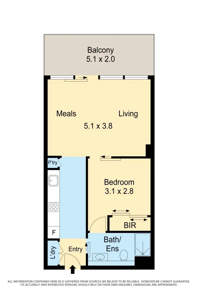 Floorplan of Homely apartment listing, 2604/350 William Street, Melbourne VIC 3000