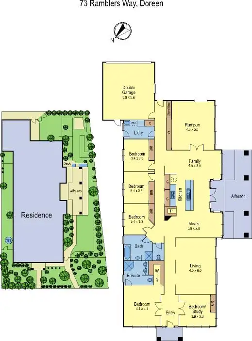 Floorplan of Homely house listing, 73 Ramblers Way, Doreen VIC 3754
