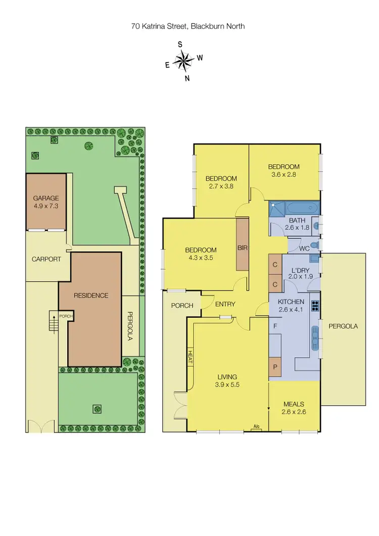 Floorplan of Homely house listing, 70 Katrina Street, Blackburn North VIC 3130