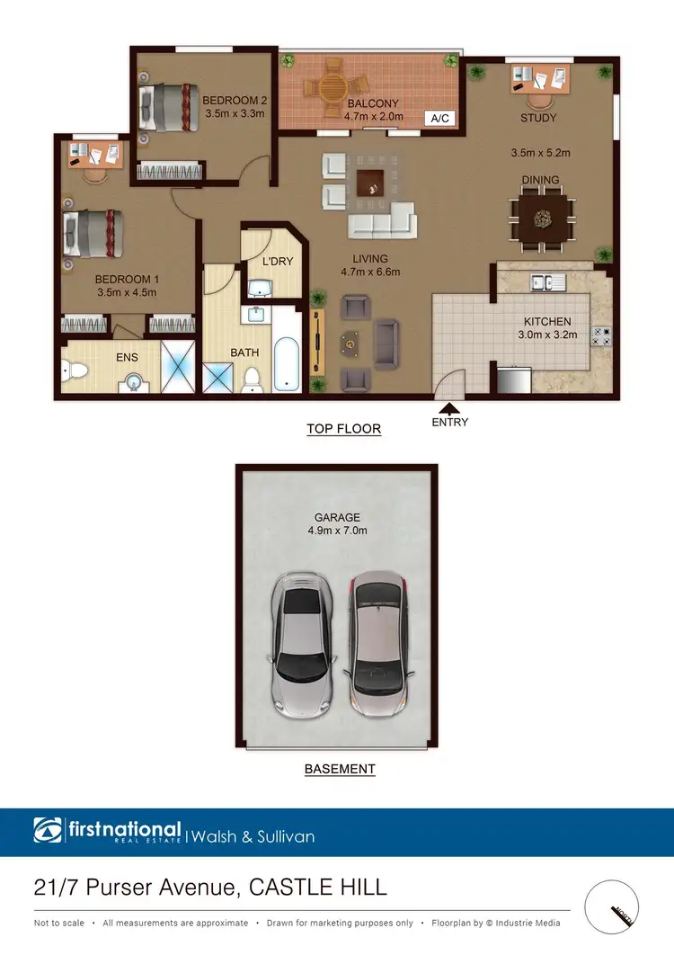 Floorplan of Homely apartment listing, 21/7-15 Purser Ave, Castle Hill NSW 2154