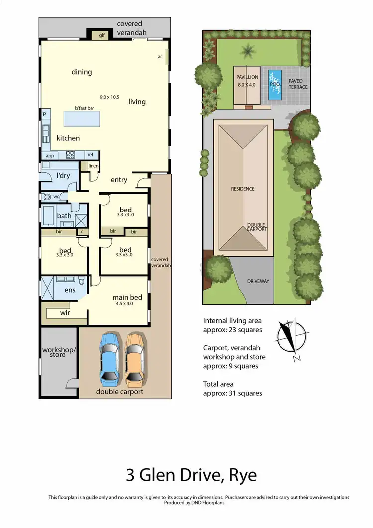 Floorplan of Homely house listing, 3 Glen Drive, Rye VIC 3941