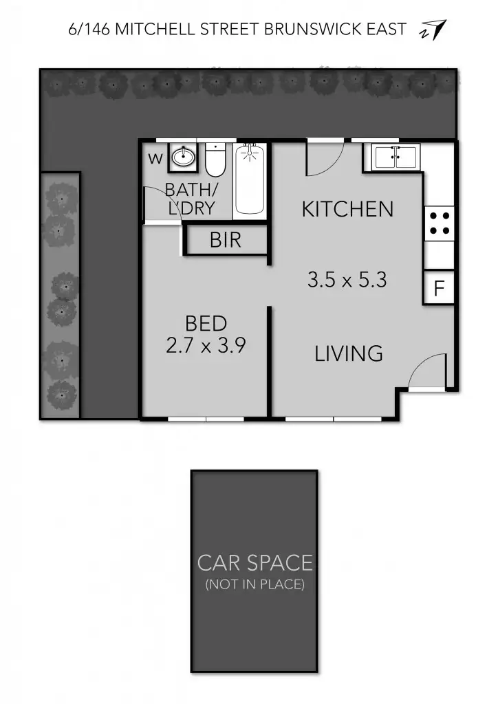 Floorplan of Homely unit listing, 6/146 Mitchell Street, Brunswick East VIC 3057