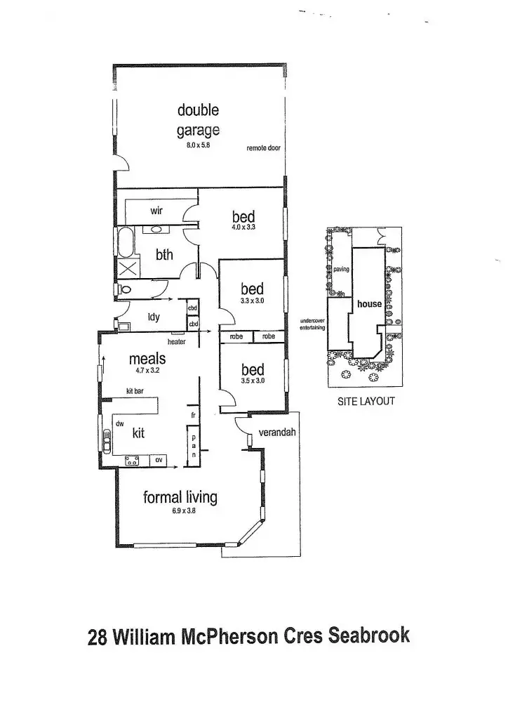 Floorplan of Homely house listing, 28 William McPherson Crescent, Seabrook VIC 3028