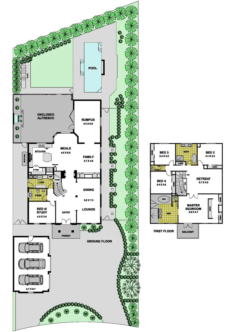 Floorplan of Homely house listing, 85 Clare Boulevard, Greenvale VIC 3059