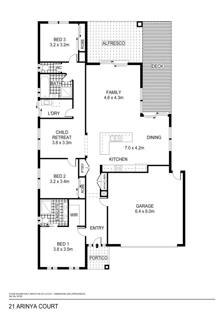 Floorplan of Homely house listing, 21 Arinya Close, Ascot VIC 3551