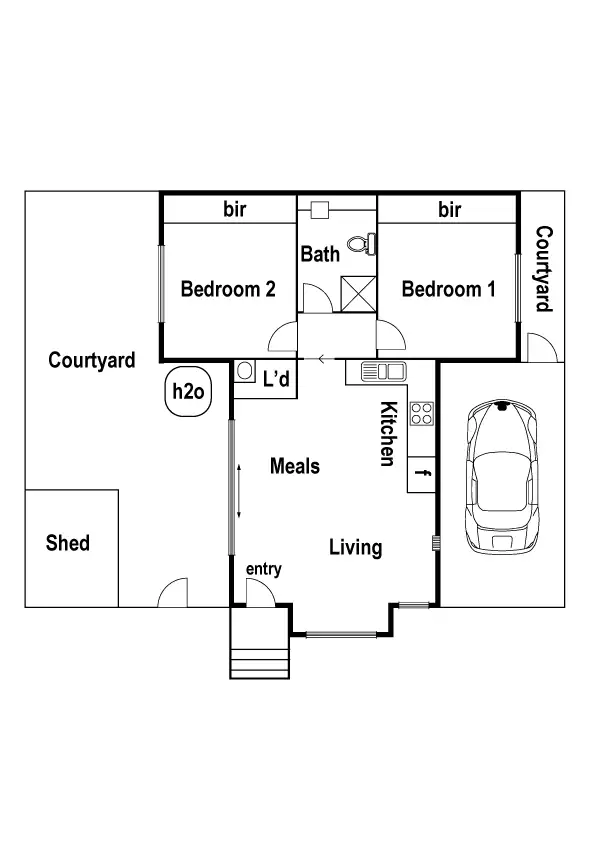 Floorplan of Homely unit listing, 2/27 Erskine Avenue, Reservoir VIC 3073