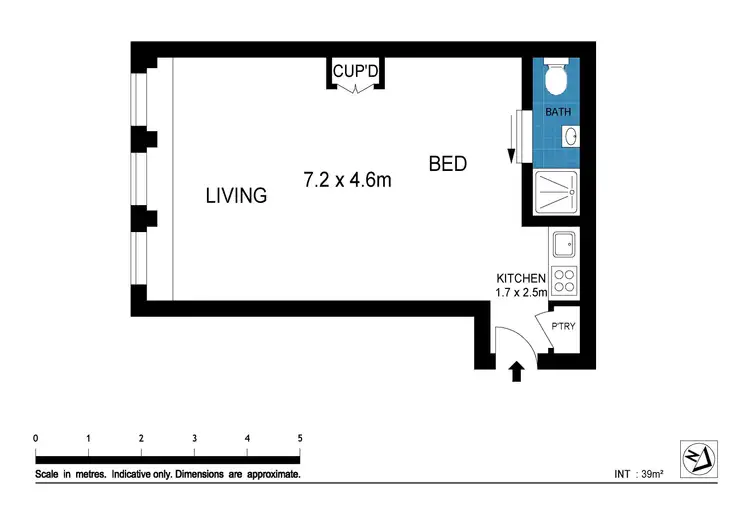 Floorplan of Homely apartment listing, 902/480 Collins Street, Melbourne VIC 3000