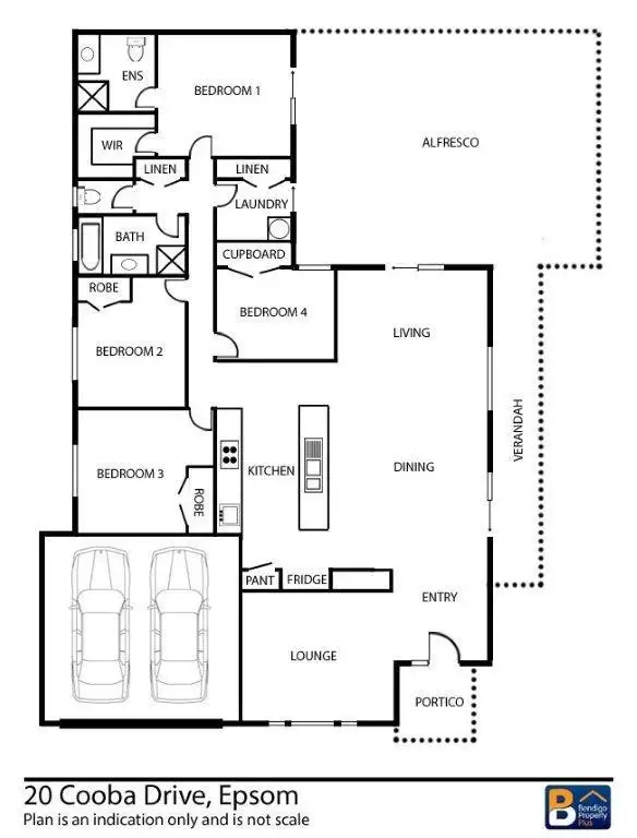 Floorplan of Homely house listing, 20 Cooba Drive, Epsom VIC 3551