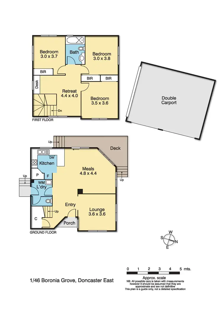 Floorplan of Homely townhouse listing, 1/46 Boronia Grove, Doncaster East VIC 3109