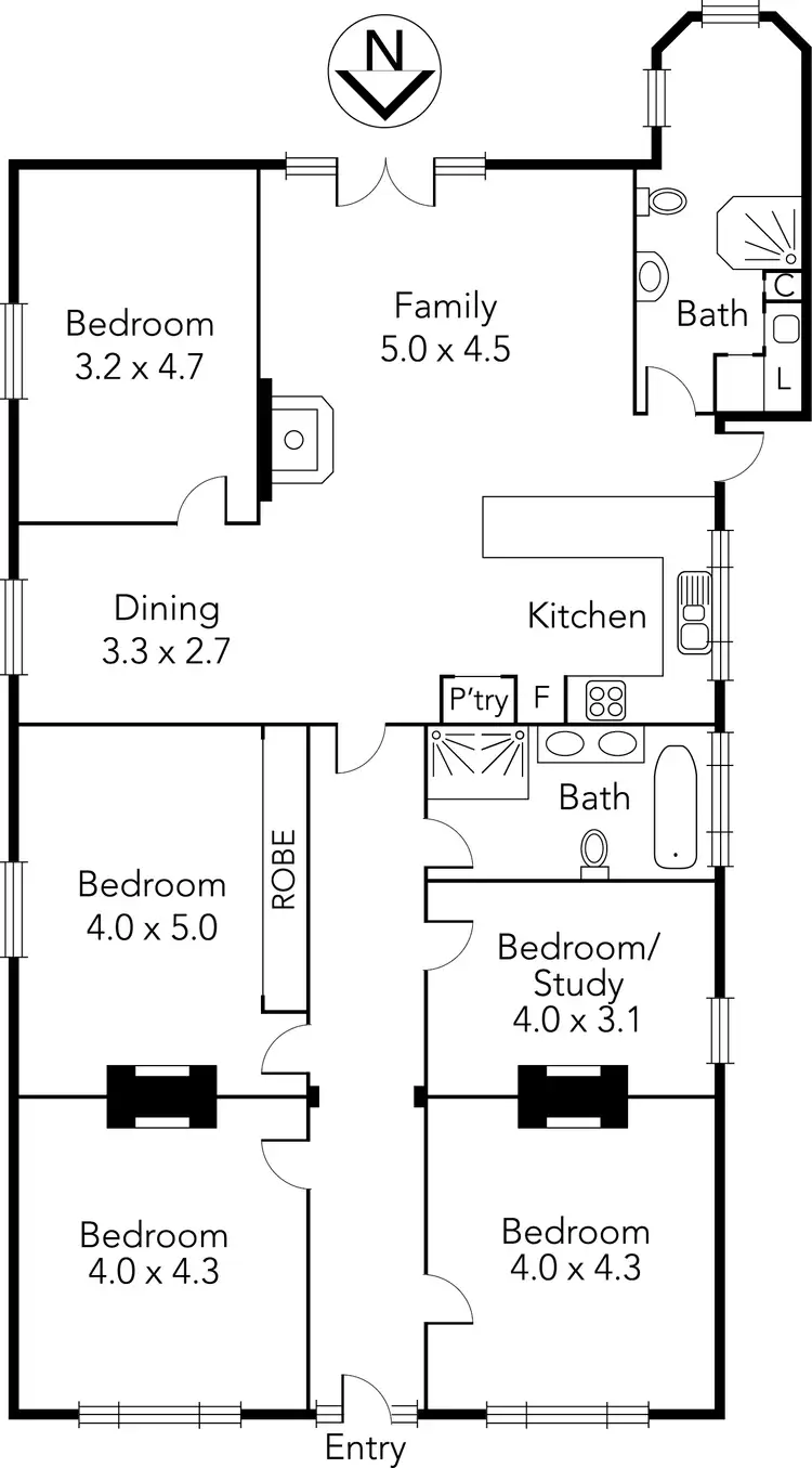 Floorplan of Homely house listing, 303 Tyler Street, Preston VIC 3072