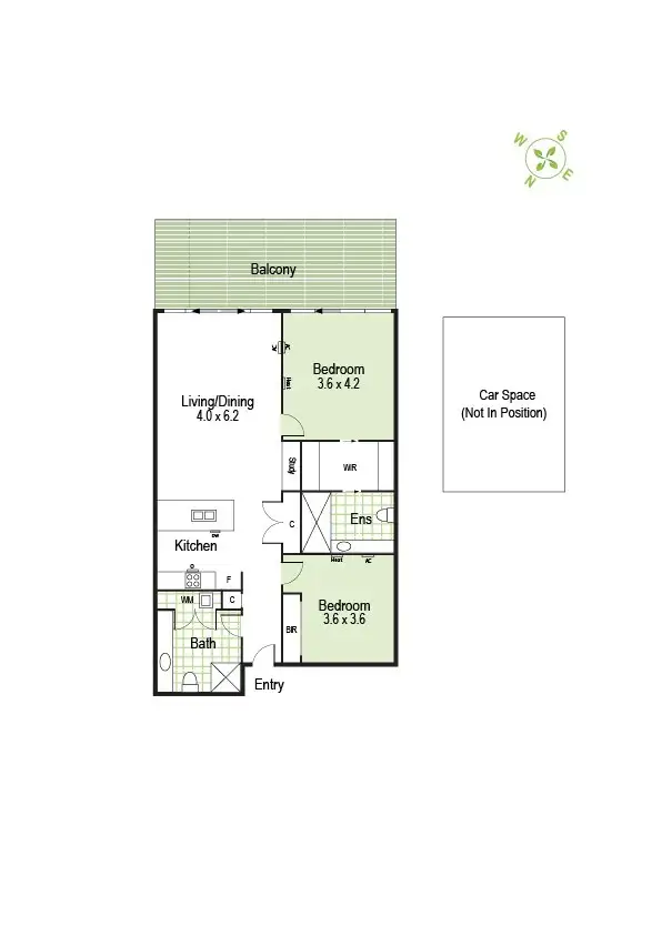 Floorplan of Homely apartment listing, 302/77 Nott Street, Port Melbourne VIC 3207