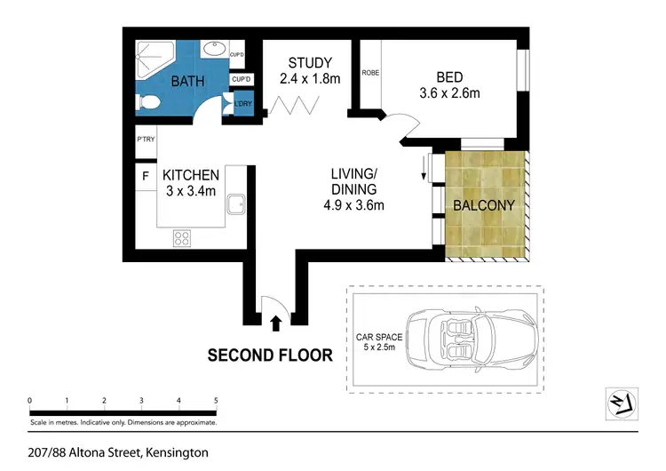 Floorplan of Homely apartment listing, 207/88 Altona Street, Kensington VIC 3031