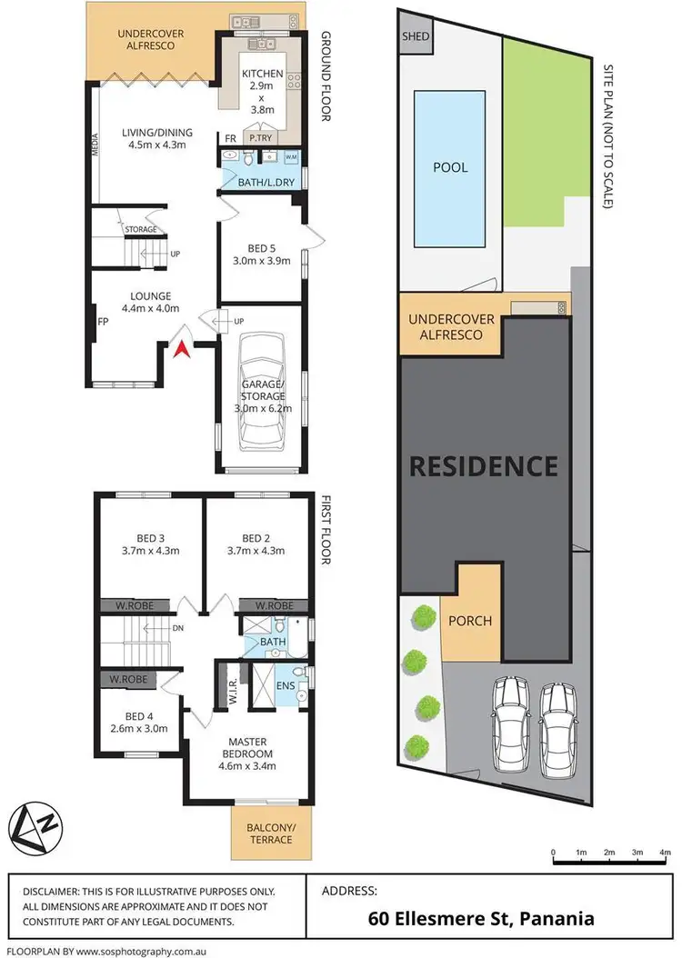 Floorplan of Homely semi-detached listing, 60 Ellesmere Street, Panania NSW 2213