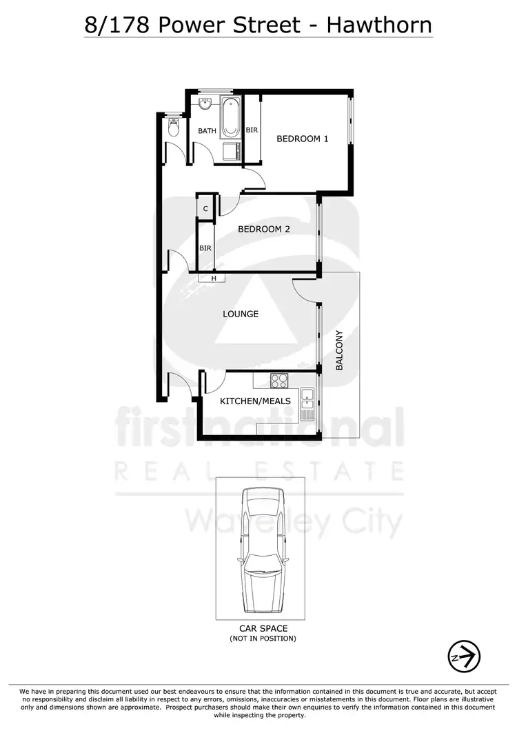 Floorplan of Homely apartment listing, 8/178 Power Street, Hawthorn VIC 3122