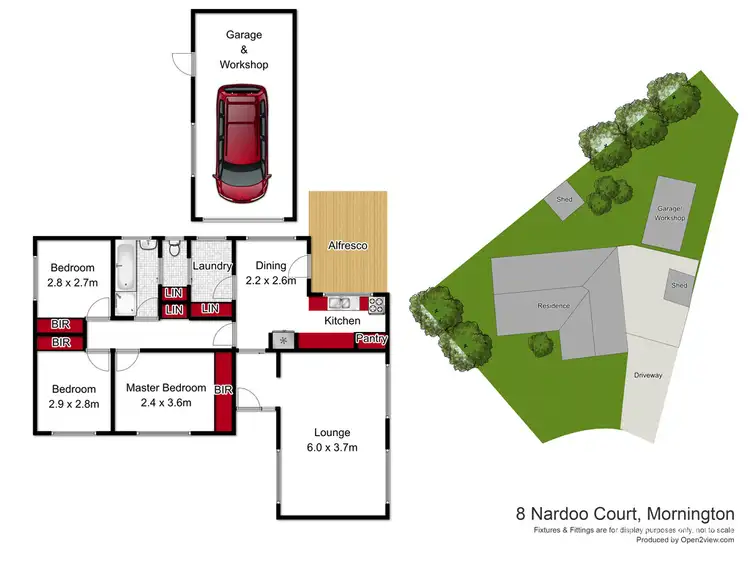 Floorplan of Homely house listing, 8 Nardoo Court, Mornington VIC 3931