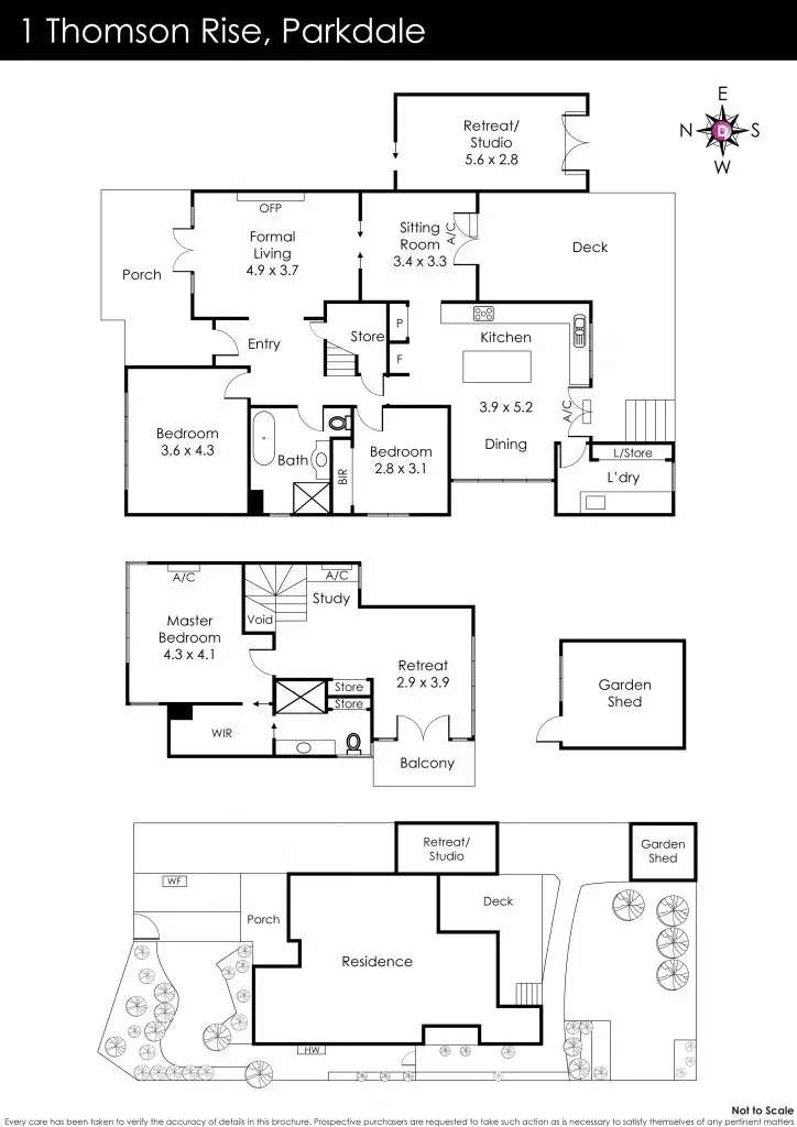 Floorplan of Homely house listing, 1 Thomson Rise, Parkdale VIC 3195
