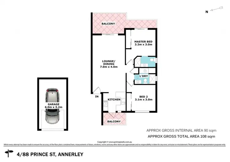 Floorplan of Homely unit listing, 4/88 Prince Street, Annerley QLD 4103