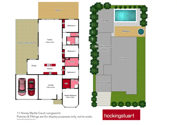 Floorplan of Homely house listing, 11 Honey Myrtle Court, Langwarrin VIC 3910