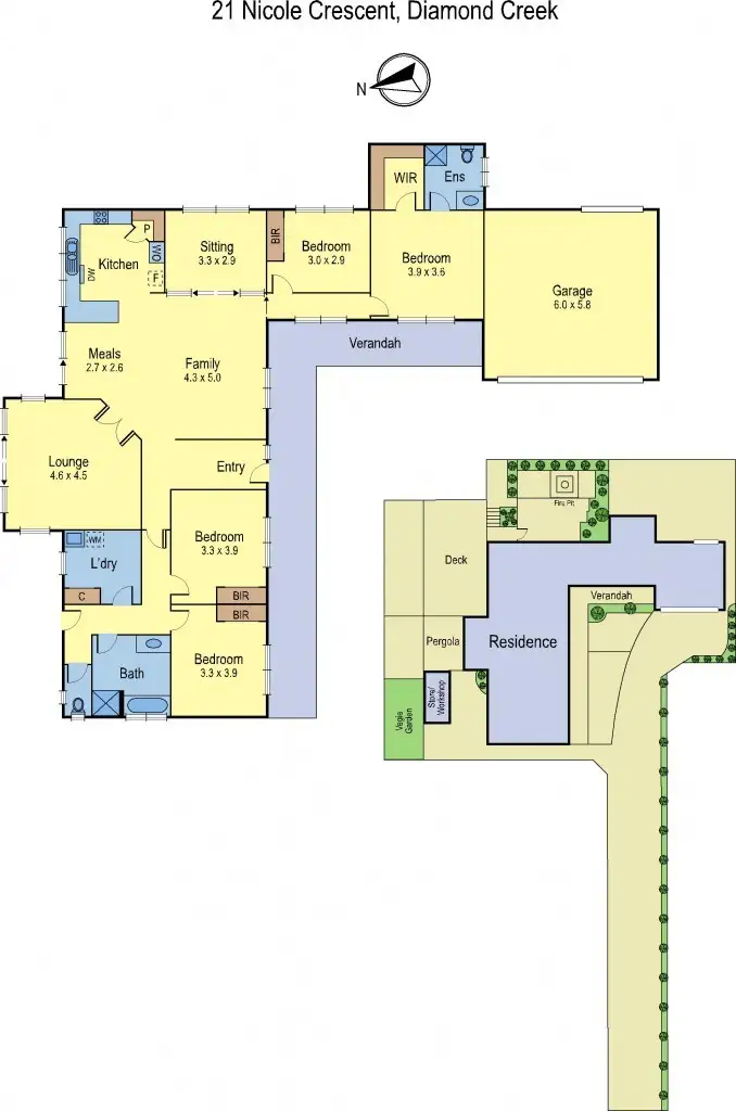 Floorplan of Homely house listing, 21 Nicole Cres, Diamond Creek VIC 3089