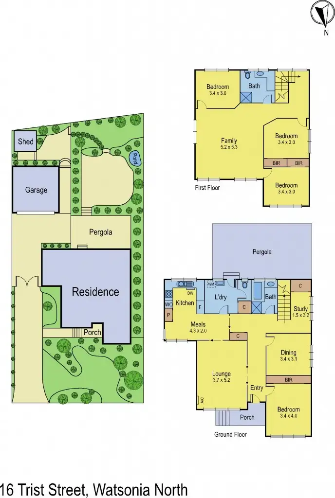 Floorplan of Homely house listing, 16 Trist Street, Watsonia North VIC 3087