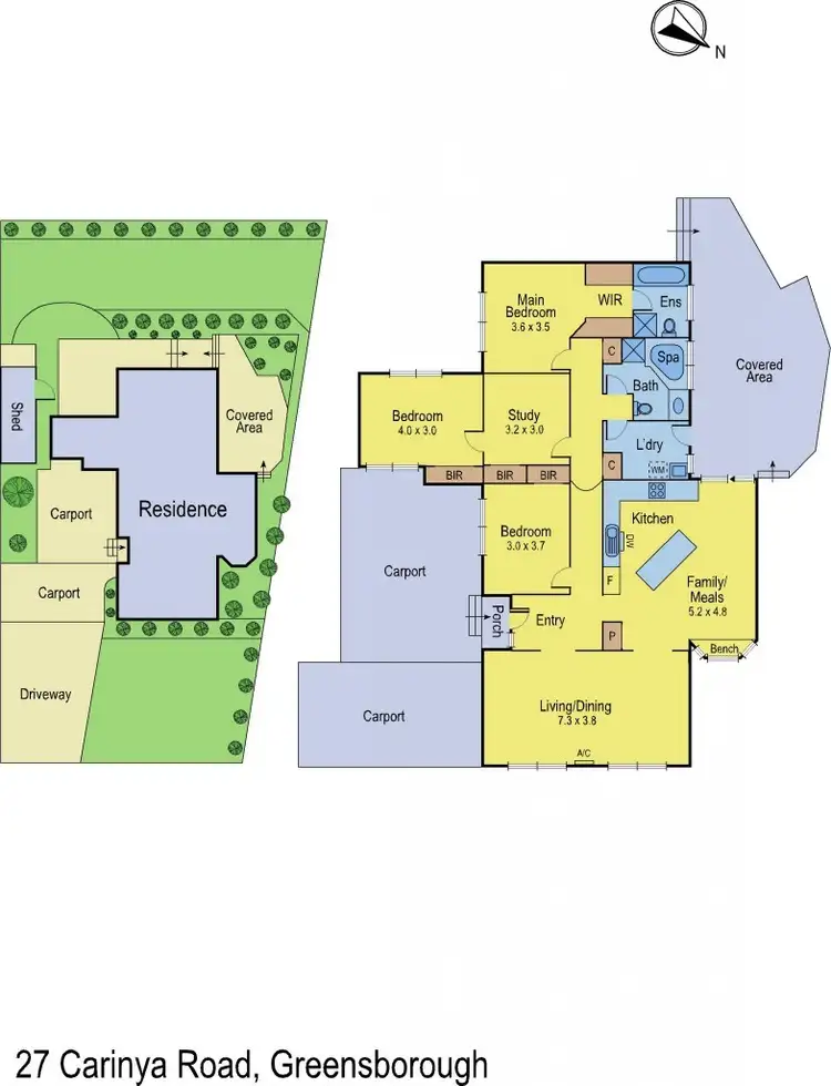 Floorplan of Homely house listing, 27 Carinya Road, Greensborough VIC 3088