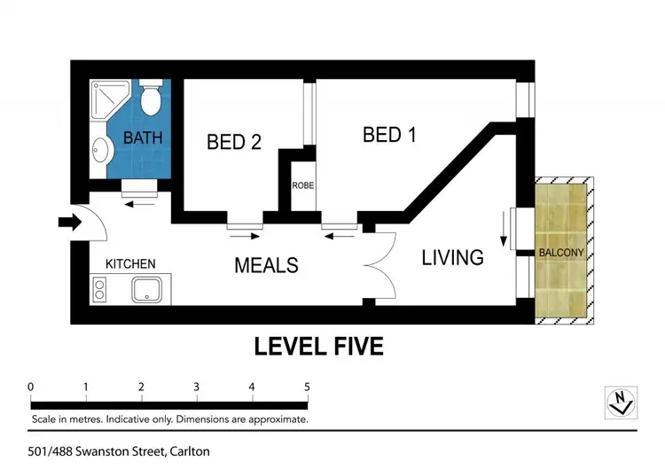 Floorplan of Homely apartment listing, 501/488 Swanston Street, Carlton VIC 3053
