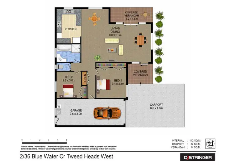 Floorplan of Homely unit listing, 2/36 Blue Waters Crescent, Tweed Heads West NSW 2485
