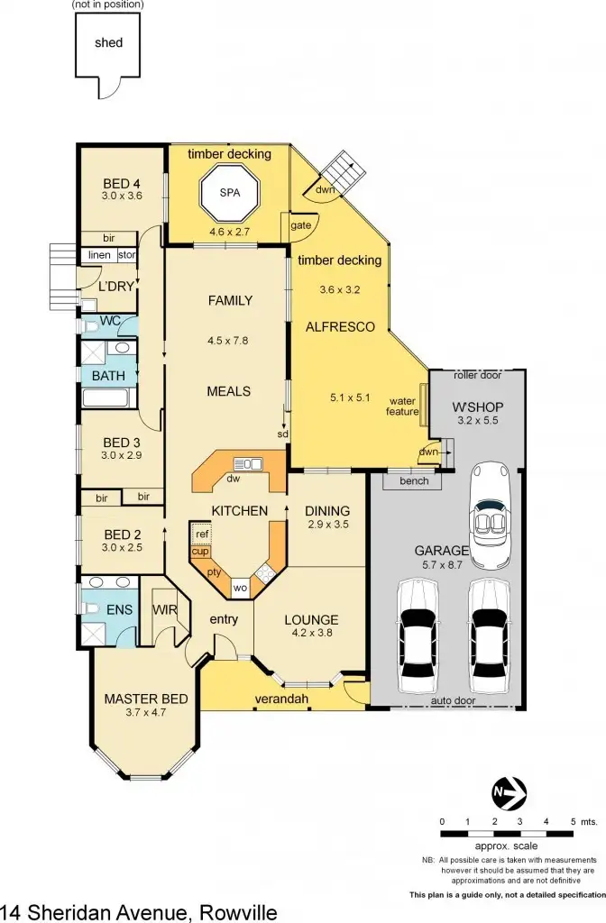 Floorplan of Homely house listing, 14 Sheridan Avenue, Rowville VIC 3178