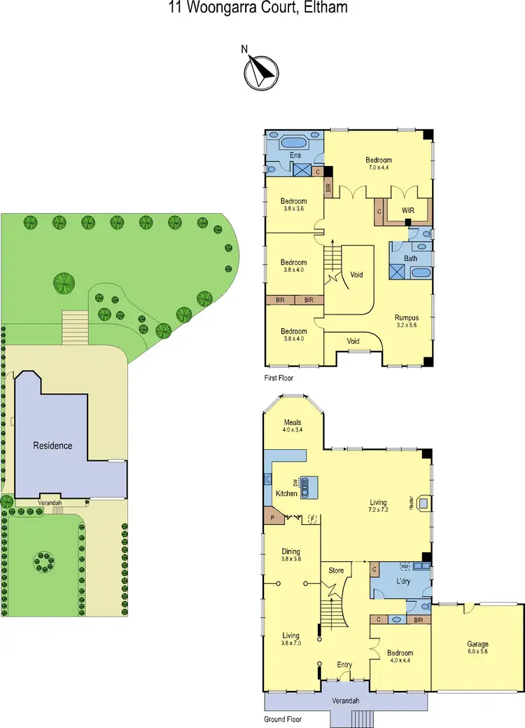Floorplan of Homely house listing, 11 Woongarra Court, Eltham VIC 3095